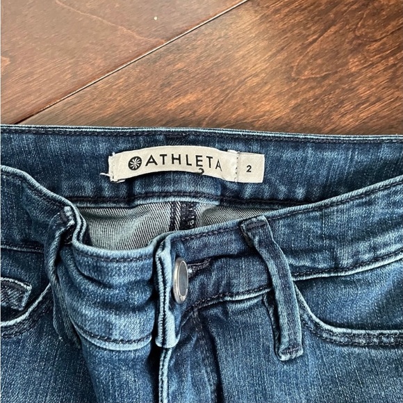 Athleta Dark Wash Blue Denim Skinny Jeans Sculptek Size 2 - Picture 4 of 8